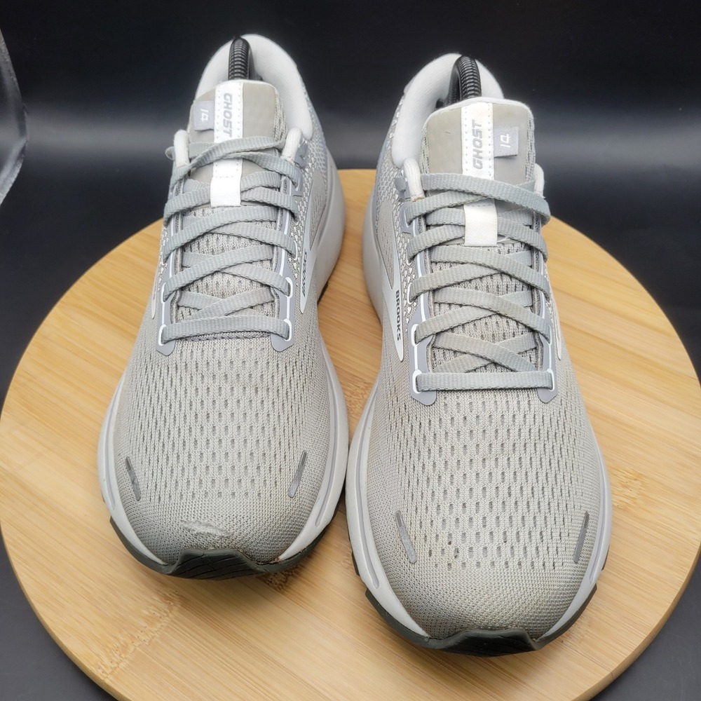 Brooks Ghost 14 Womens Running Shoes Grey White 1203561B089 Size 10 Medium B - Picture 2 of 7